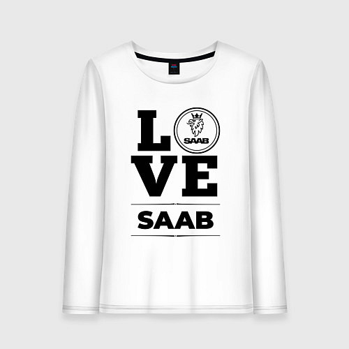 Женский лонгслив Saab Love Classic / Белый – фото 1