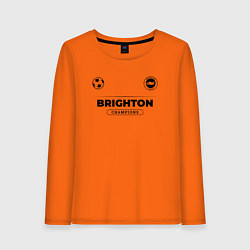 Лонгслив хлопковый женский Brighton Униформа Чемпионов, цвет: оранжевый