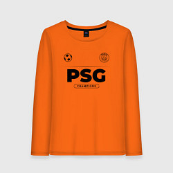Лонгслив хлопковый женский PSG Униформа Чемпионов, цвет: оранжевый