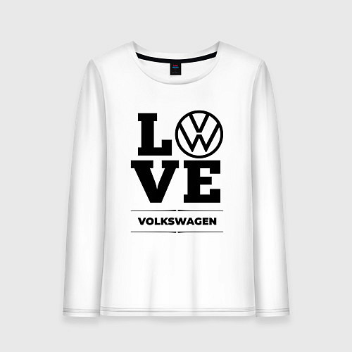 Женский лонгслив Volkswagen Love Classic / Белый – фото 1