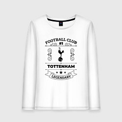 Лонгслив хлопковый женский Tottenham: Football Club Number 1 Legendary, цвет: белый