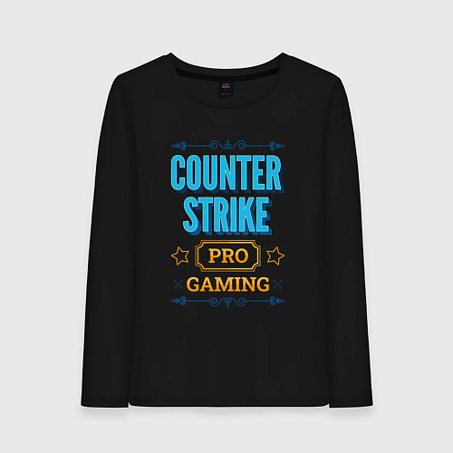 Женский лонгслив Игра Counter Strike PRO Gaming / Черный – фото 1