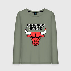 Лонгслив хлопковый женский Chicago Bulls, цвет: авокадо