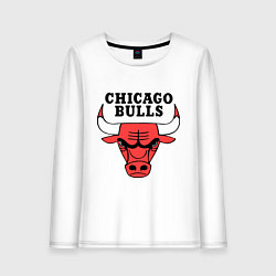 Лонгслив хлопковый женский Chicago Bulls, цвет: белый