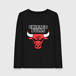 Лонгслив хлопковый женский Chicago Bulls, цвет: черный