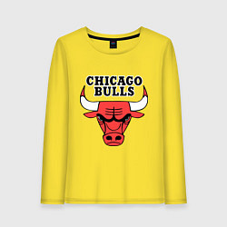 Лонгслив хлопковый женский Chicago Bulls, цвет: желтый