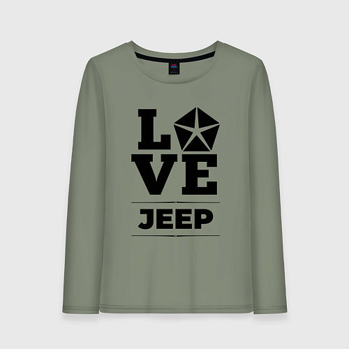 Женский лонгслив Jeep Love Classic / Авокадо – фото 1