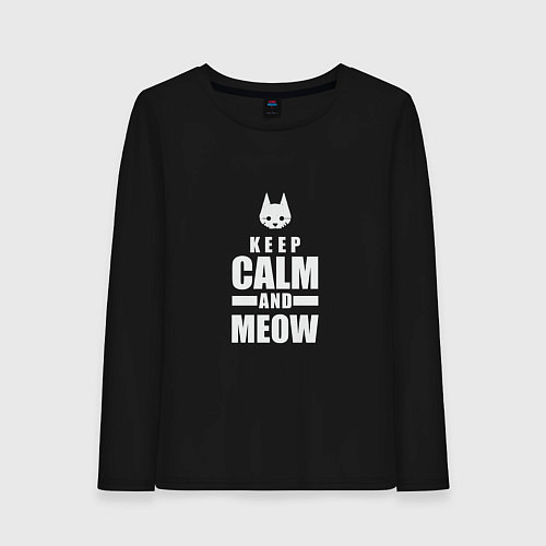 Женский лонгслив Stray - Keep Calm / Черный – фото 1