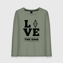 Лонгслив хлопковый женский The Sims love classic, цвет: авокадо