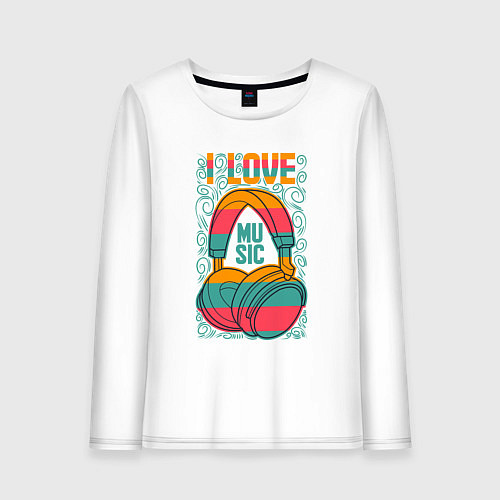 Женский лонгслив Music art / Белый – фото 1