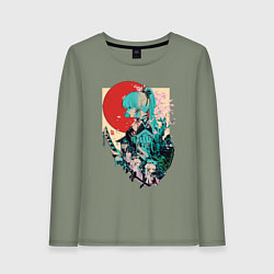 Женский лонгслив Аяка самурай - Геншин Импакт