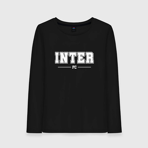 Женский лонгслив Inter football club классика / Черный – фото 1