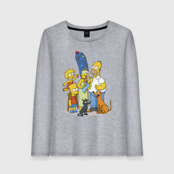 Женский лонгслив Семейка Симпсонов встречает Новый Год!