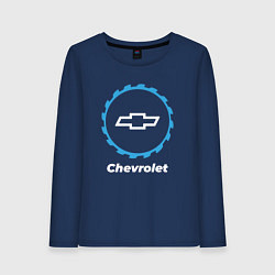 Лонгслив хлопковый женский Chevrolet в стиле Top Gear, цвет: тёмно-синий