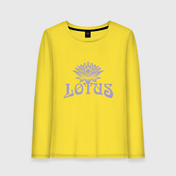 Лонгслив хлопковый женский Lotus, цвет: желтый