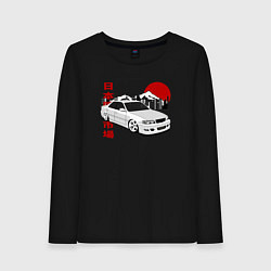 Лонгслив хлопковый женский Chaser JZX100 Tourer V, цвет: черный