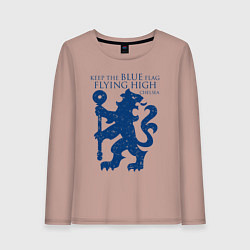 Лонгслив хлопковый женский FC Chelsea Lion, цвет: пыльно-розовый