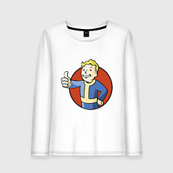 Лонгслив хлопковый женский Vault boy like, цвет: белый