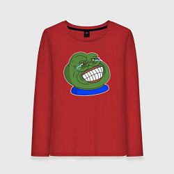 Лонгслив хлопковый женский PepeLaugh, цвет: красный