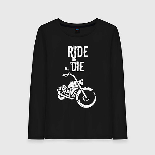Женский лонгслив Ride or Die винтаж / Черный – фото 1
