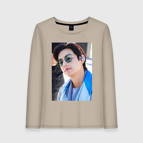 Женский лонгслив Тигренок Ви / Миндальный – фото 1