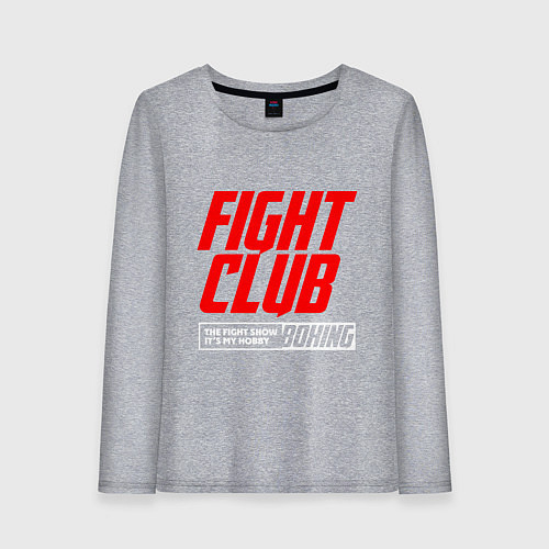 Женский лонгслив Fight club boxing / Меланж – фото 1