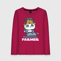 Женский лонгслив Professional Farmer - панда геймер