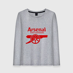 Лонгслив хлопковый женский Arsenal: The gunners, цвет: меланж