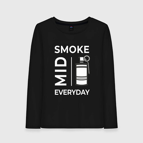 Женский лонгслив Smoke Mid Everyday / Черный – фото 1