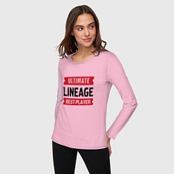 Лонгслив хлопковый женский Lineage: Ultimate Best Player, цвет: светло-розовый — фото 2