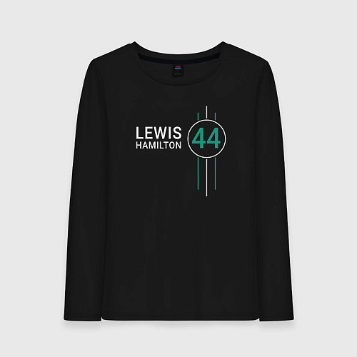 Женский лонгслив Льюис Хэмилтон 44 Формула 1 / Черный – фото 1