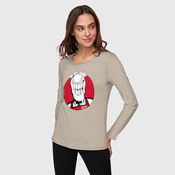 Лонгслив хлопковый женский Доктор Ливси - KFC Edition, цвет: миндальный — фото 2