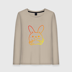 Лонгслив хлопковый женский Summer Bunny, цвет: миндальный