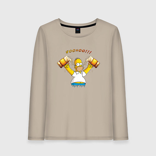 Женский лонгслив Homer & Beer / Миндальный – фото 1