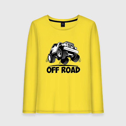 Женский лонгслив Off road - Jeep Chrysler / Желтый – фото 1