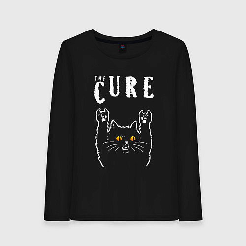 Женский лонгслив The Cure rock cat / Черный – фото 1