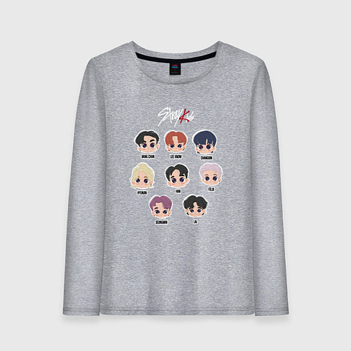 Женский лонгслив Stray Kids Chibi / Меланж – фото 1