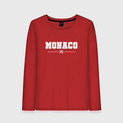 Лонгслив хлопковый женский Monaco football club классика, цвет: красный