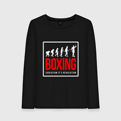 Женский лонгслив Boxing evolution its revolution