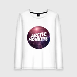 Лонгслив хлопковый женский Arctic Monkeys: space, цвет: белый