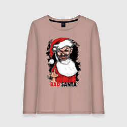 Женский лонгслив Bad Santa, fuck you