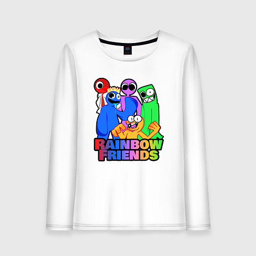 Женский лонгслив Радужные друзья персонажи игры / Белый – фото 1