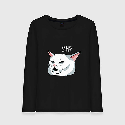 Женский лонгслив Eh?! / Черный – фото 1