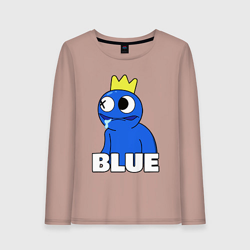 Женский лонгслив Радужные друзья Синий следит / Пыльно-розовый – фото 1