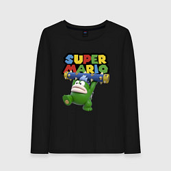 Лонгслив хлопковый женский Super Mario - Spike - Character, цвет: черный