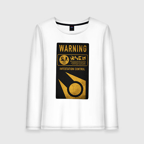 Женский лонгслив Контроль заражения / Белый – фото 1
