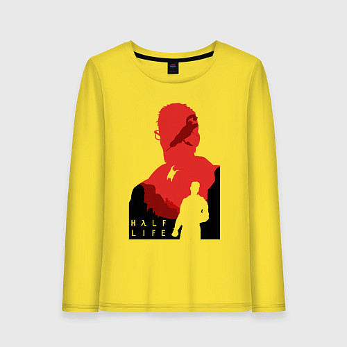 Женский лонгслив Half life - Freeman / Желтый – фото 1