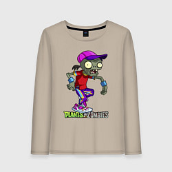Лонгслив хлопковый женский Zombie on sport, цвет: миндальный