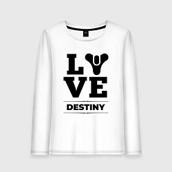 Лонгслив хлопковый женский Destiny love classic, цвет: белый