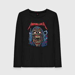 Женский лонгслив Metallica skull